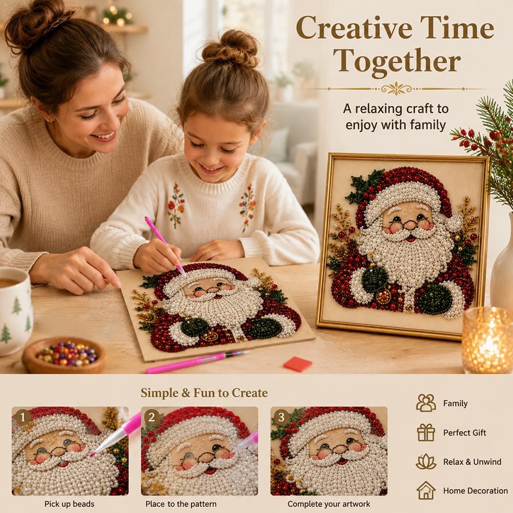 Embroidery Craft - Kit de Arte com Pérolas DIY