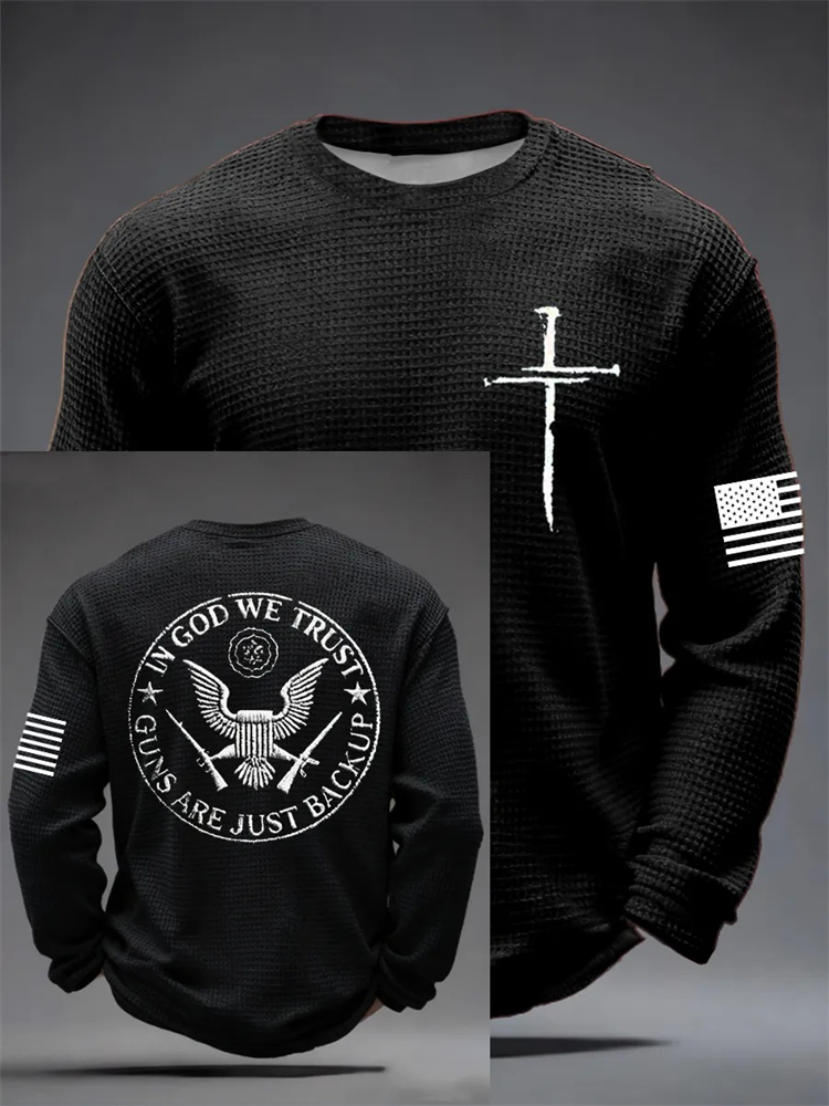 Embellish Knit - Camiseta Masculina de Manga Longa com