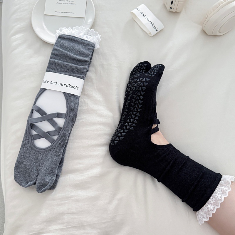 Meias de Yoga com Detalhe em R - Embellish Knit avaliação e preço