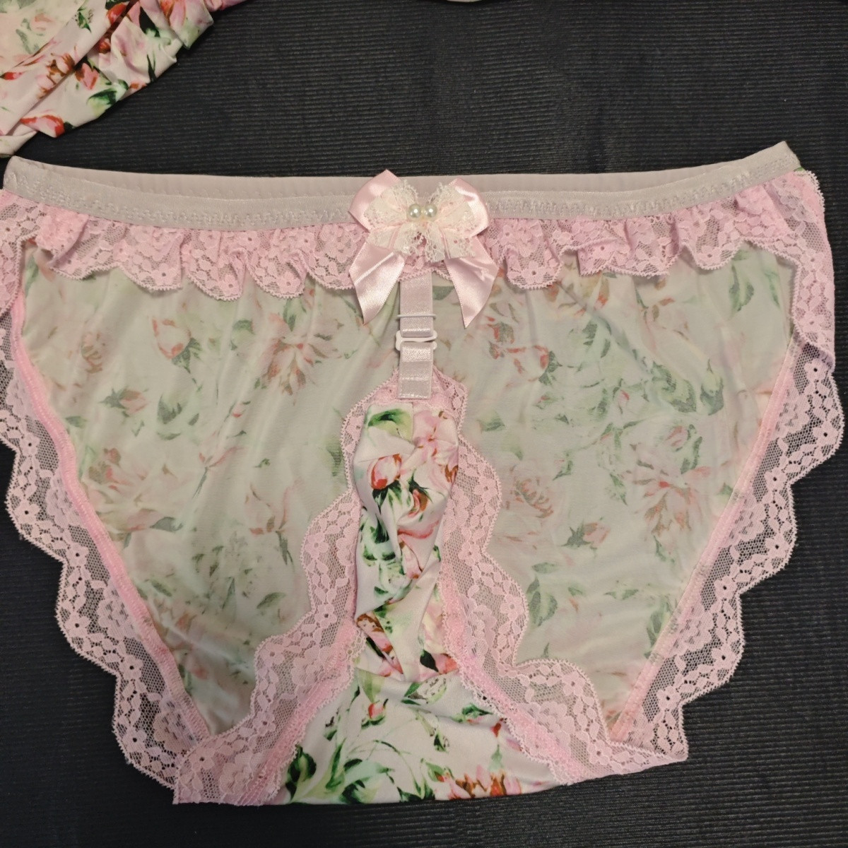 Cuecas masculinas florais, fei - Elastic Lace Trim avaliação e preço