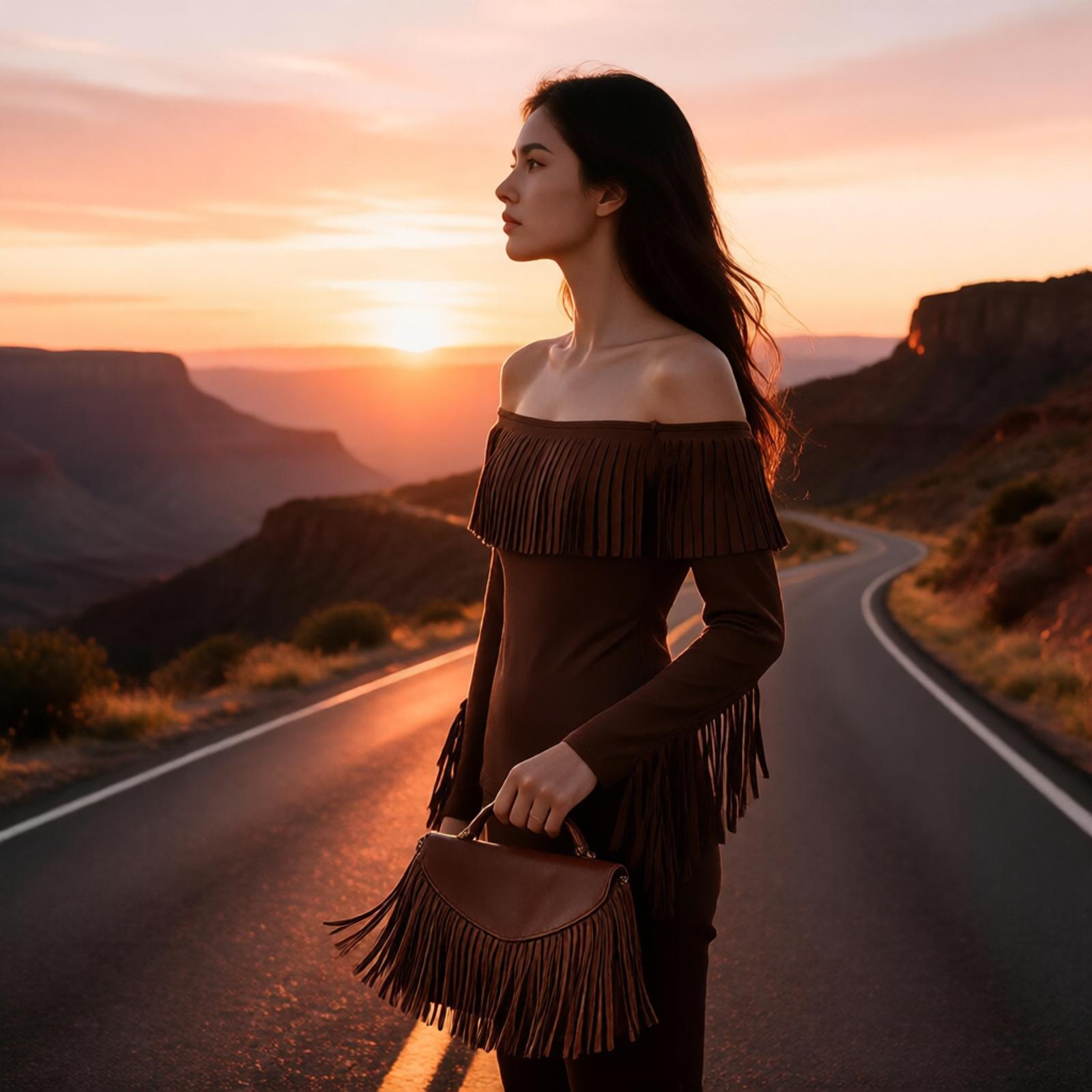 Vestido feminino estilo cowgir - Tassel Fringe Trim avaliação e preço